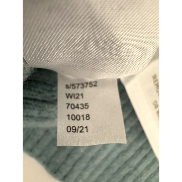 Loft Sweater L Light-Blue Gray Snowflakes Pullover Quart Zip Mock Neck Knit NWT - Picture 12 of 13